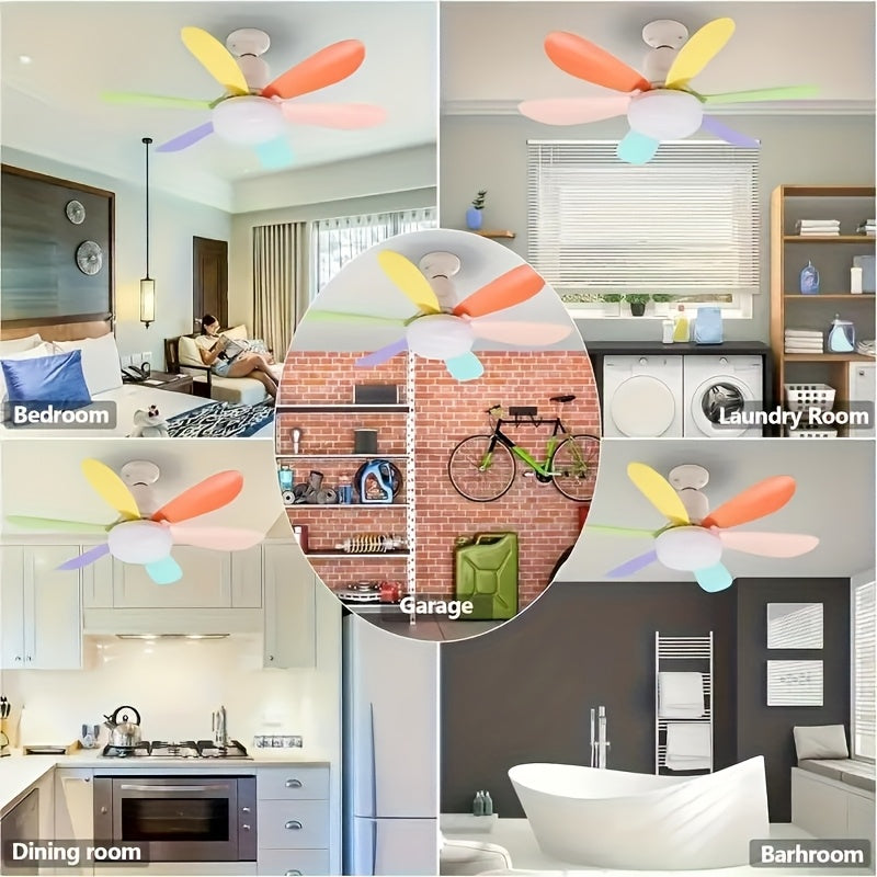 Ventilateur de Plafond LED Intelligent – Éclairage 3 Couleurs & Télécommande