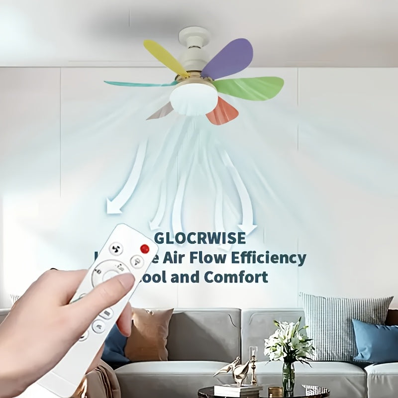 Ventilateur de Plafond LED Intelligent – Éclairage 3 Couleurs & Télécommande