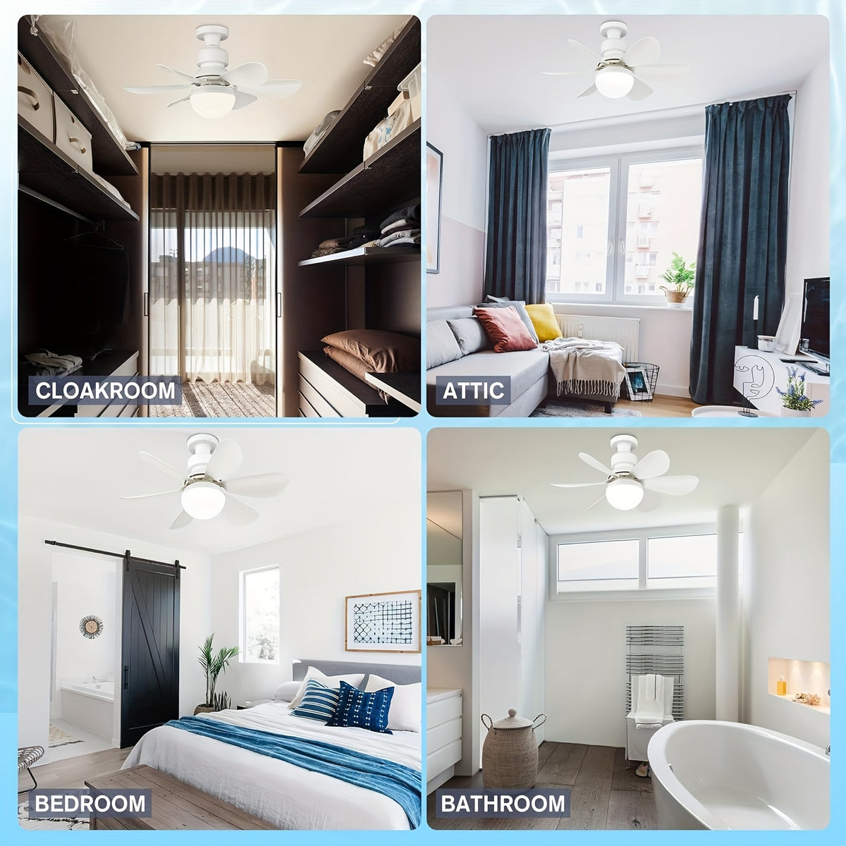 Ventilateur de Plafond LED Intelligent – Éclairage 3 Couleurs & Télécommande