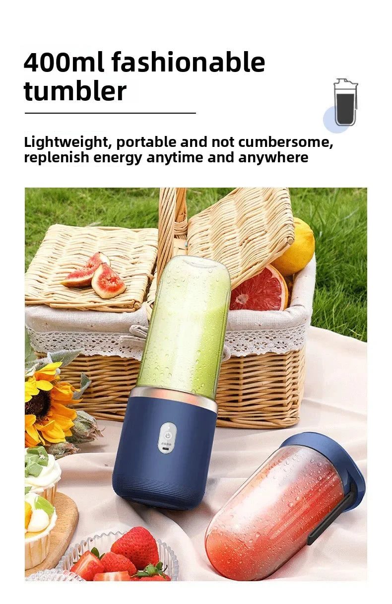 Mini Blender Portable USB Rechargeable – 6 Lames – 🚚 Livraison Gratuite
