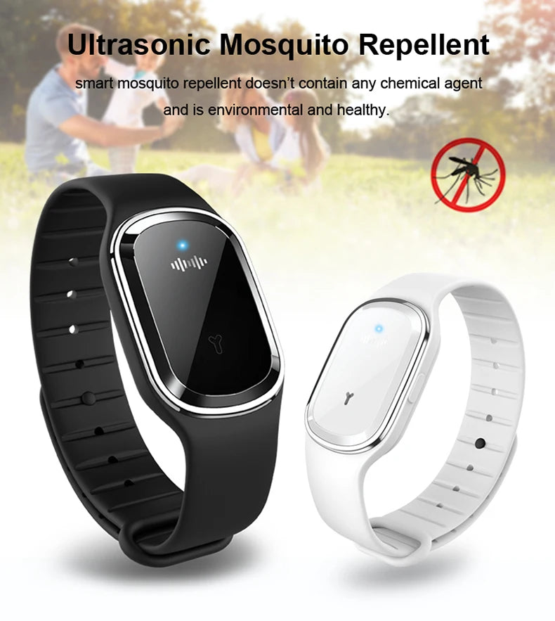 Verstellbares Anti-Mücken-Armband, USB-Ladegerät, aus Silikon, für Kinder und Erwachsene