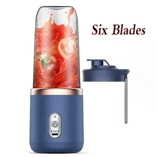 Mini Blender Portable USB Rechargeable – 6 Lames – 🚚 Livraison Gratuite