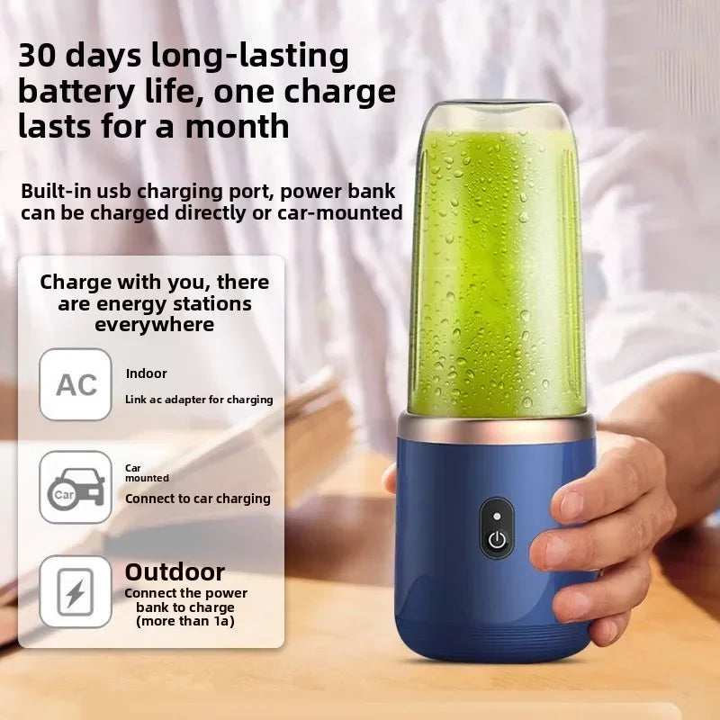 Mini Blender Portable USB Rechargeable – 6 Lames – 🚚 Livraison Gratuite