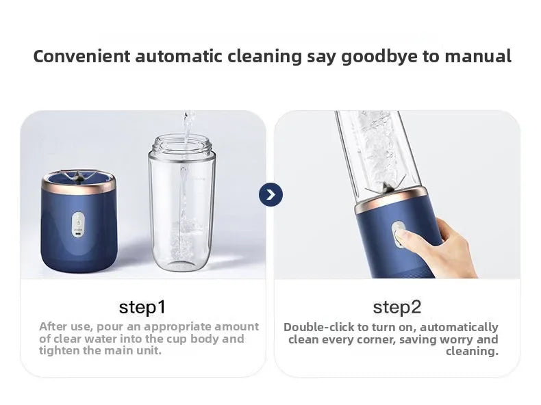 Mini Blender Portable USB Rechargeable – 6 Lames – 🚚 Livraison Gratuite