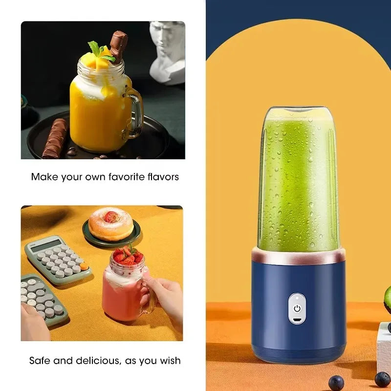 Mini Blender Portable USB Rechargeable – 6 Lames – 🚚 Livraison Gratuite