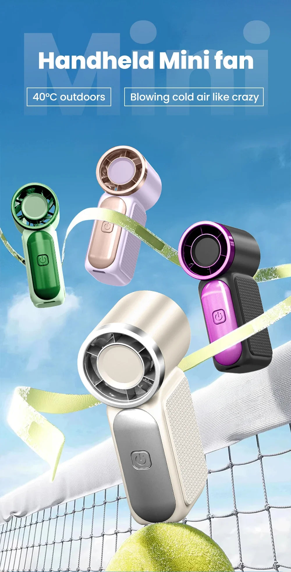 Mini ventilateur de poche rechargeable
