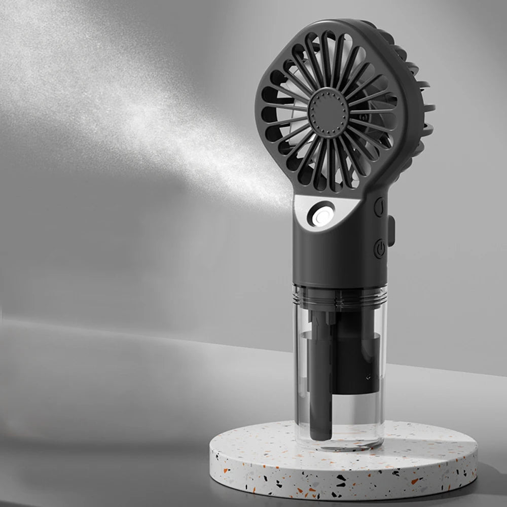 Mini Portable USB Rechargeable Misting Fan – 4 Speeds