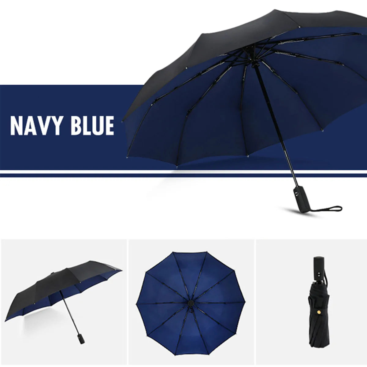 Parapluie Automatique Coupe-Vent Double Couche – 🚚 Livraison Gratuite