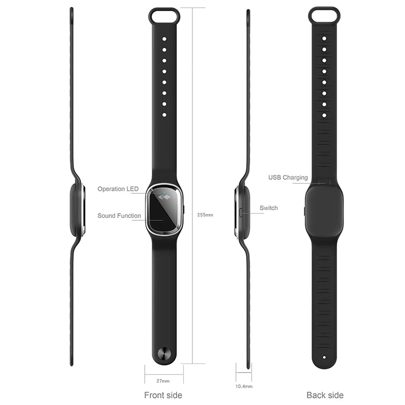 Verstellbares Anti-Mücken-Armband, USB-Ladegerät, aus Silikon, für Kinder und Erwachsene