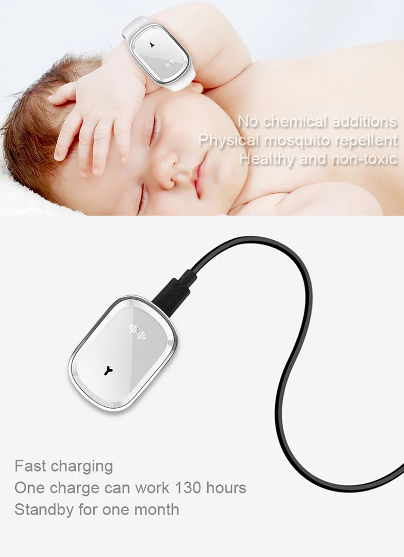 Verstellbares Anti-Mücken-Armband, USB-Ladegerät, aus Silikon, für Kinder und Erwachsene