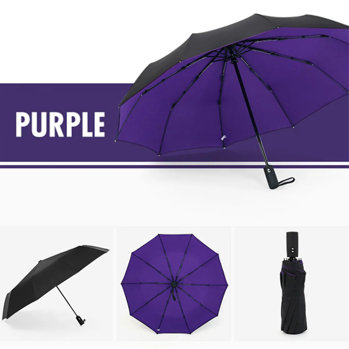 Parapluie Automatique Coupe-Vent Double Couche – 🚚 Livraison Gratuite