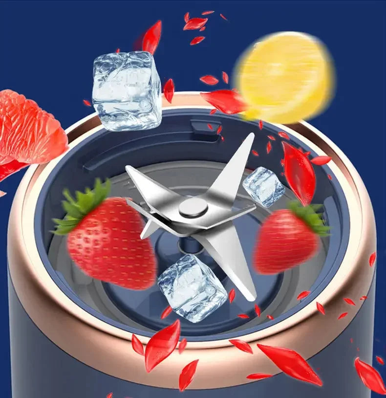 Mini Blender Portable USB Rechargeable – 6 Lames – 🚚 Livraison Gratuite