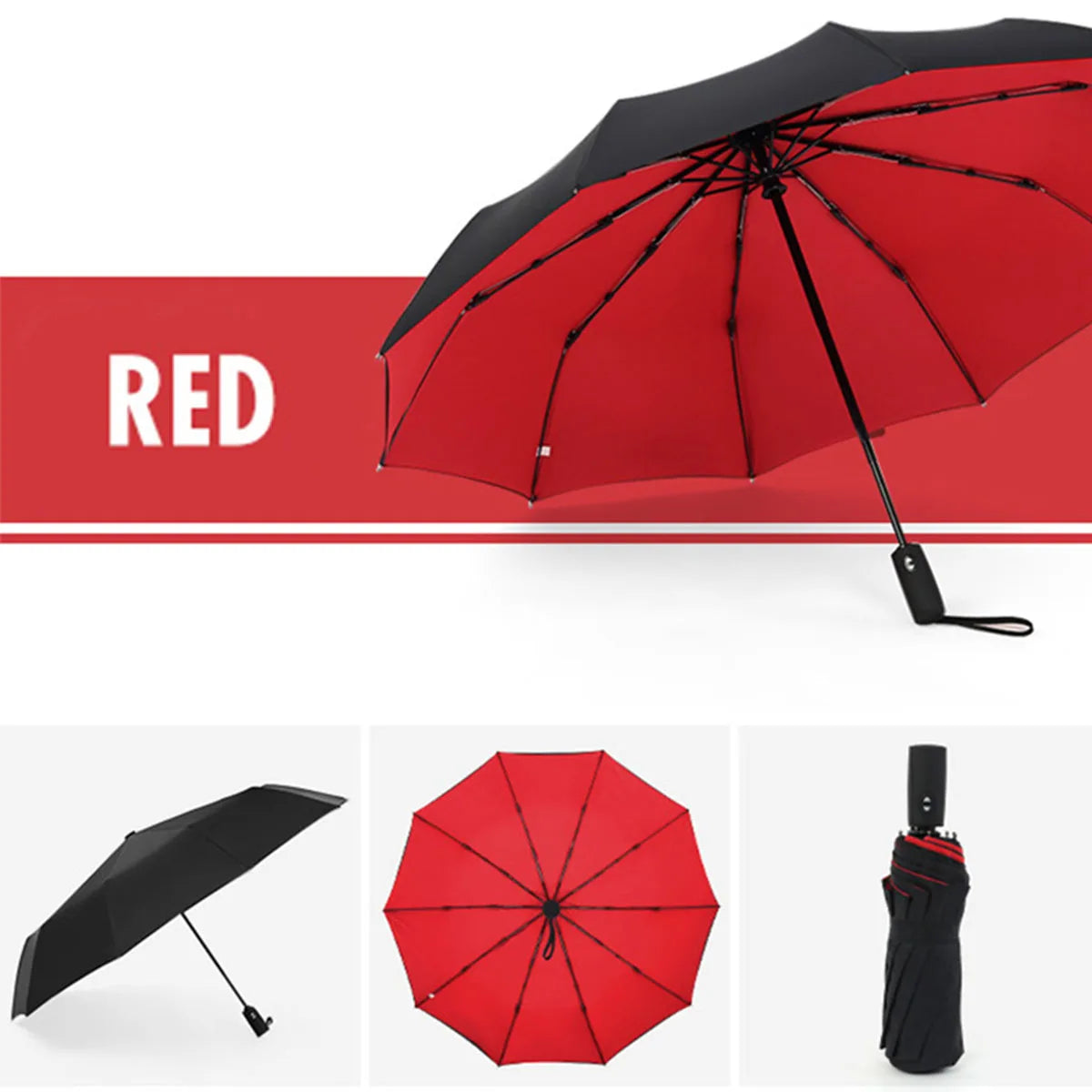 Parapluie Automatique Coupe-Vent Double Couche – 🚚 Livraison Gratuite