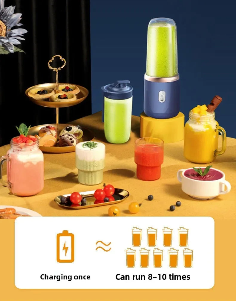Mini Blender Portable USB Rechargeable – 6 Lames – 🚚 Livraison Gratuite