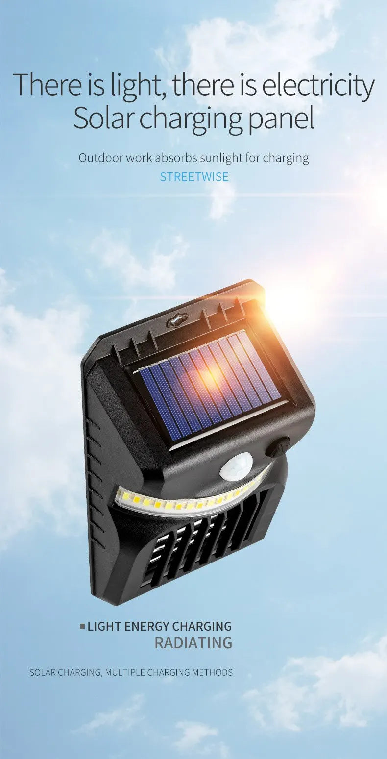 Lampe Solaire Anti-Moustiques d'Extérieur – Capteur Infrarouge, IP65, Recharge Solaire