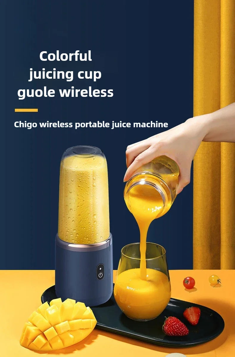Mini Blender Portable USB Rechargeable – 6 Lames – 🚚 Livraison Gratuite
