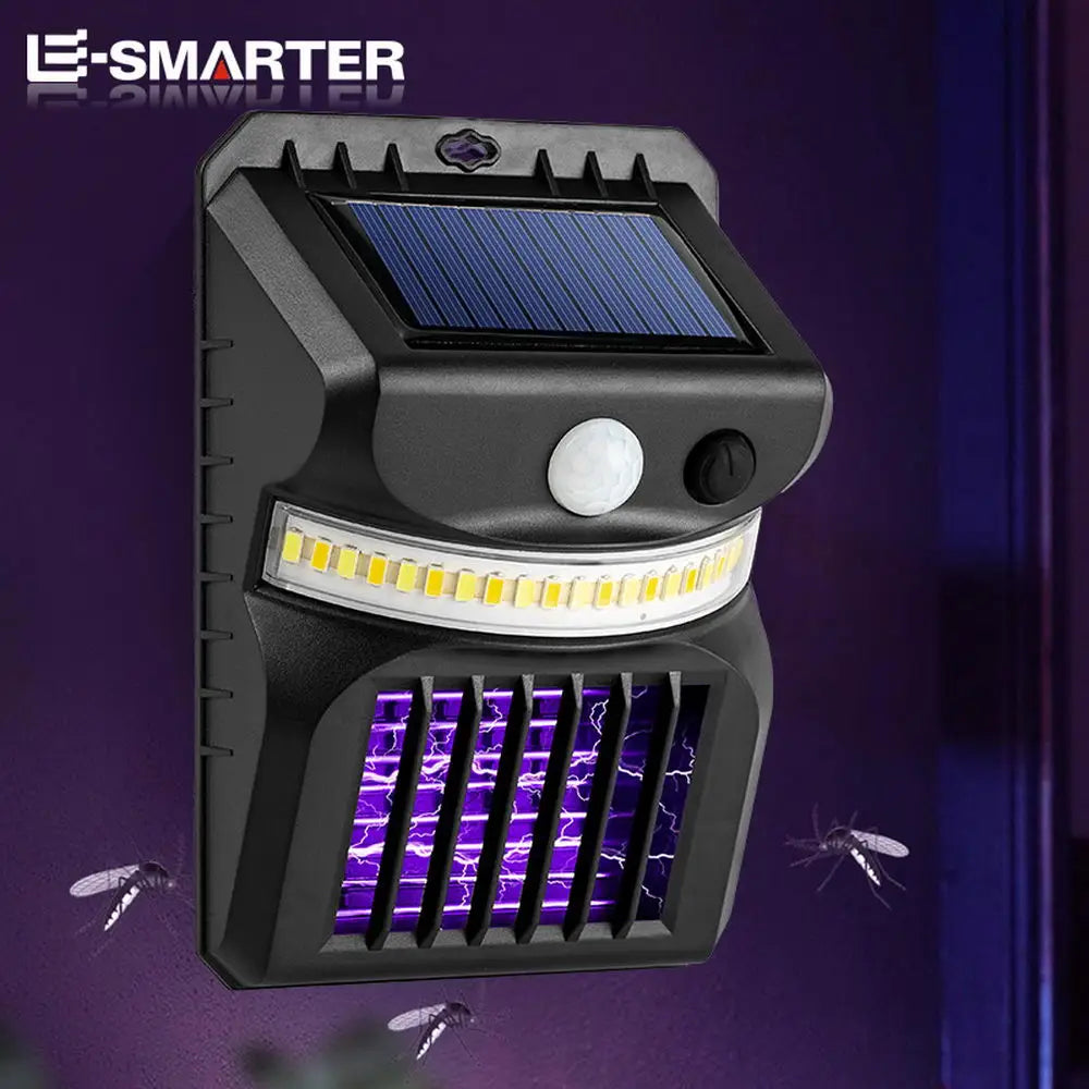 Lampe Solaire Anti-Moustiques d'Extérieur – Capteur Infrarouge, IP65, Recharge Solaire