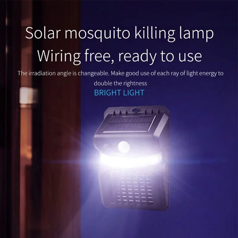 Lampe Solaire Anti-Moustiques d'Extérieur – Capteur Infrarouge, IP65, Recharge Solaire