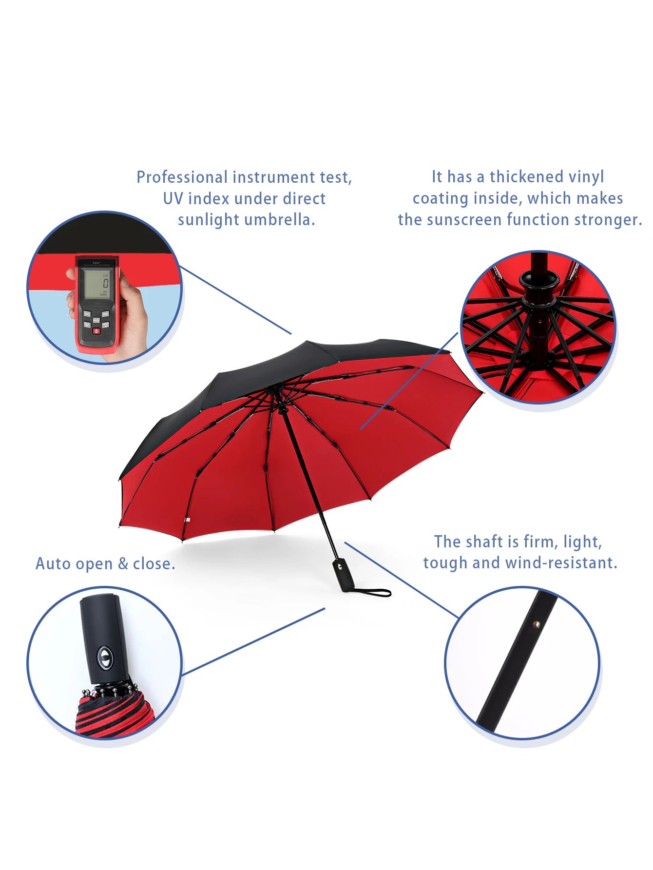 Parapluie Automatique Coupe-Vent Double Couche – 🚚 Livraison Gratuite